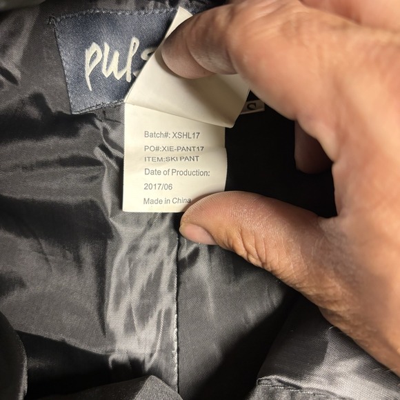 Pulse Pants Men's Small Black Tech Snow Ski  Black Cargo‎ Pockets Insulated - Picture 4 of 8